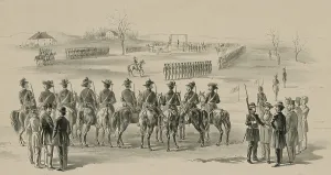 Militants Prints: Commemorative print depicting execution of militant abolitionist John Brown in 1859
