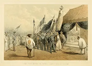 Banners Prints: Commodore Perry meeting the Imperial Commissioners at Yokohama, March 8, 1854