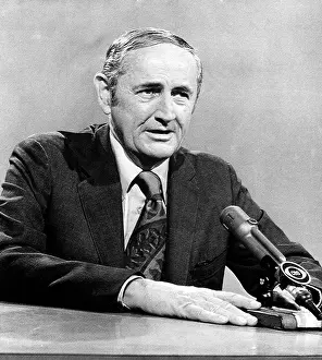 Guest Appearance Prints: Common Cause chairman John W. Gardner being interviewed on FACE THE NATION