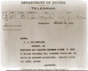 Eugene Prints: Commutation of Eugene Deb's jail sentence