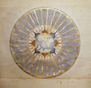 Compass Card Prints: Compass rose (1650). In the centerthe western hemisphere