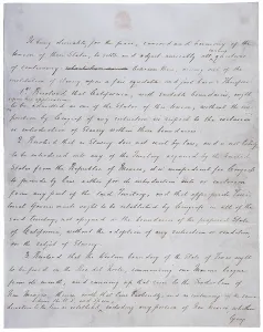 Legislation Prints: Compromise of 1850. Resolution introduced by Senator Henry Clay