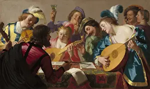Lcgr1606 Prints: The Concert, by Gerrit van Honthorst