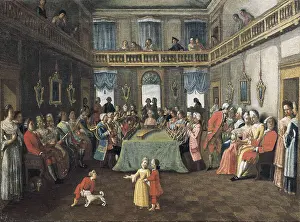 18th C Prints: Concert in a Private House. 18th c. School of Longhi. Oil on canvas. ITALY. Venice