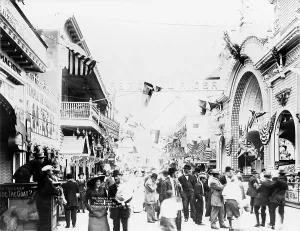 Brooklyn Prints: Coney Island, the bowery, or midway, Coney Island, New York, photograph, 1912