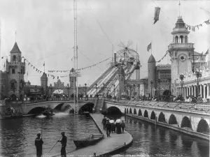 Amusement Park Prints: Coney Island, the chutes, Coney Island, New York, photograph, 1904