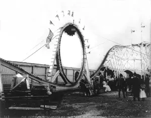 Motion Prints: Coney Island, the Flip-Flap, roller coaster type of ride