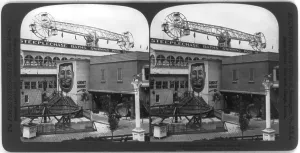 Amusement Park Prints: Coney Island, stereo photograph of Steeplechase Park