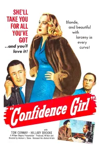 Conway Prints: CONFIDENCE GIRL, US poster, middle from left: Tom Conway, Hillary Brooke, Eddie Marr, 1952