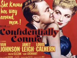 Leigh Prints: CONFIDENTIALLY CONNIE, Van Johnson, Janet Leigh, 1953