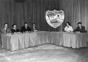 Advertisements Prints: Congressman John F. Kennedy on the set of TV new show