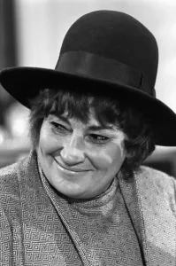 Congresswoman Bella Abzug at press conference in 1972. Nov. 30, 1971