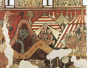 Frescoes Prints: The Conquest of Majorca. 1285 - 1290