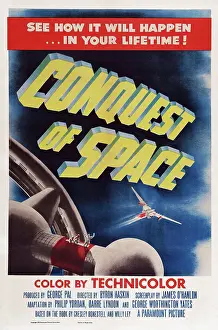 Space Station Prints: CONQUEST OF SPACE, US poster art, 1955