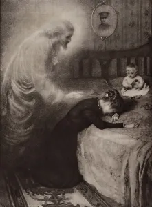 Crying Prints: The Consoler. A British WW1 painting by Harold Copping. 1915. (BSLOC_2012_4_52)