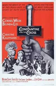 Christine Prints: CONSTANTINE AND THE CROSS, l-r: Cornel Wilde, Christine Kaufmann on poster art, 1961