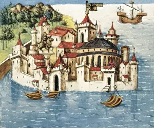Byzantium Prints: Constantinople, 15th c. Miniature Painting