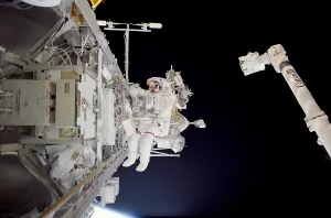 Spacesuits Prints: Construction work on International Space Station