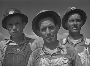 Authority Prints: Construction workers at Watts Bar Dam Tennessee