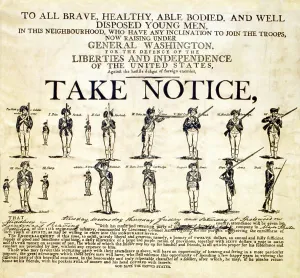 Breeches Prints: Continental Army recruitment broadside