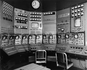 Screens Prints: Control room at the Bevatron particle accelerator of University of California Radiation Laboratory
