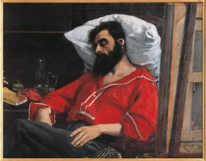 The Convalescent, or the Wounded Man, by Durand Charles Emile Auguste known as Carolus-Duran, 19th Century, oil on canvas, cm 99 x 126 - France, Ile de France, Paris, Muse dOrsay