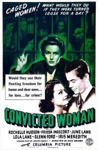 Prison Bars Prints: CONVICTED WOMAN, from top: Frieda Inescort, Rochelle Hudson, Glenn Ford, 1940