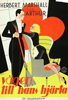 Broom Prints: IF YOU COULD ONLY COOK, (aka VAGEN TILL HANS HJARTA), Swedish poster art, 1935