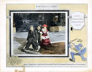 Sidewalk Prints: COPS, US lobbycard, Buster Keaton, 1922