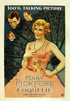 May Prints: COQUETTE, top from left: Matt Moore, Johnny Mack Brown, bottom right: Mary Pickford, 1929