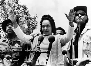 Civil Rights Prints: Coretta Scott King at anti Vietnam War rally on Ellipse across from White House