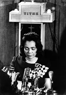 Mourning Prints: Coretta Scott King reads prepared statement
