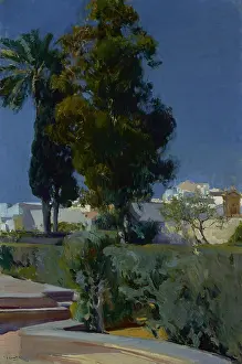 Gardens Prints: Corner of the Garden, Alcazar, Sevilla