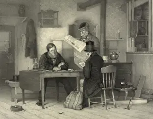 Recreation Prints: Cornered!, two men playing cards