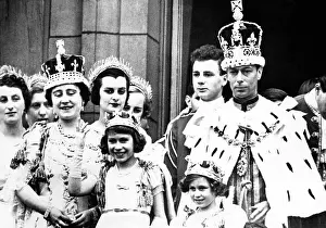 Royalty Prints: Coronation of King George VI: Front row