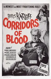 Images Dated 15th December 2014: CORRIDORS OF BLOOD, US poster art, Boris Karloff, 1958