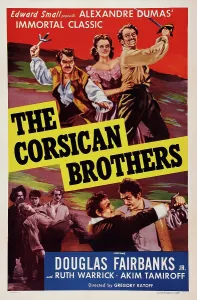 Tamiroff Prints: THE CORSICAN BROTHERS, US poster art