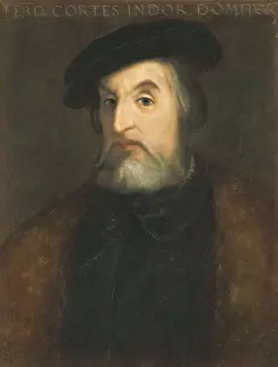 Bearded Prints: CORTS, Hernn (1485-1547). Painting