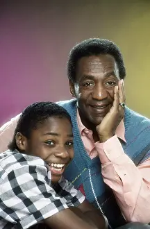 1980s Tv Prints: THE COSBY SHOW, from left, Malcolm-Jamal Warner, Bill Cosby, 1984-92