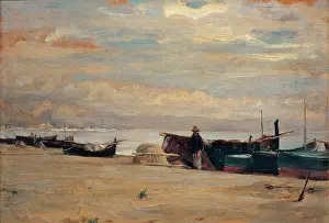 Cloudy Prints: Cosola Demetrio, Seascape with Boat