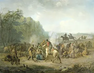 Cossack Prints: Cossack Bivouac, 1813, Louis Moritz, c. 1813-14, Dutch painting, oil on canvas