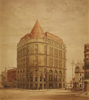 Financial District Prints: Cotton Exchange Building and Delmonico's restaurant (far right)