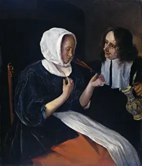 Steen Prints: A Couple Drinking, by Jan Steen