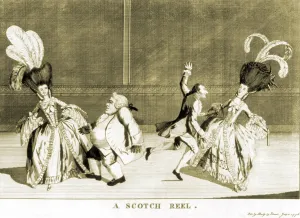 Images Dated 9th June 2008: Two couples dancing a Scottish reel