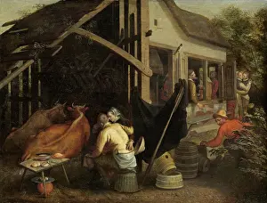 Aert Prints: Couples Making Love at a Country Inn