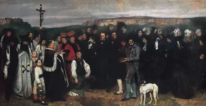 1101artcom Aisa Prints: COURBET, Gustave (1819-1877). Burial at Ornans (Un enterrement a Ornans)