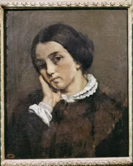 Center Prints: COURBET, Gustave (1819-1877). Portrait of Zelie Courbet