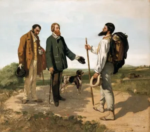 COURBETGustave (1819-1877). The Meetingor "Bonjour Monsieur Courbet". 1854. Realism. Oil on canvas. FRANCE. Montpellier. Muse Fabre (Montpellier Fabre Museum)