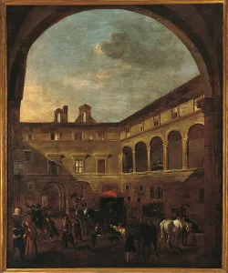 Building Exterior Prints: Courtyard of Palazzo Nardini, Via del Governo Vecchio