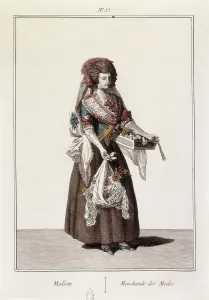 Mantilla Prints: Couturier. Image belonging to the serie 'Collection of suits of Spain' (18th c)